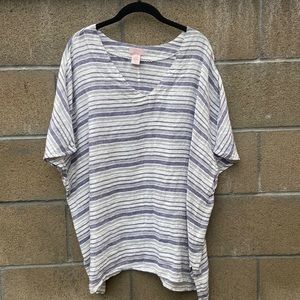 St. Tropez linen striped shirt size 2X